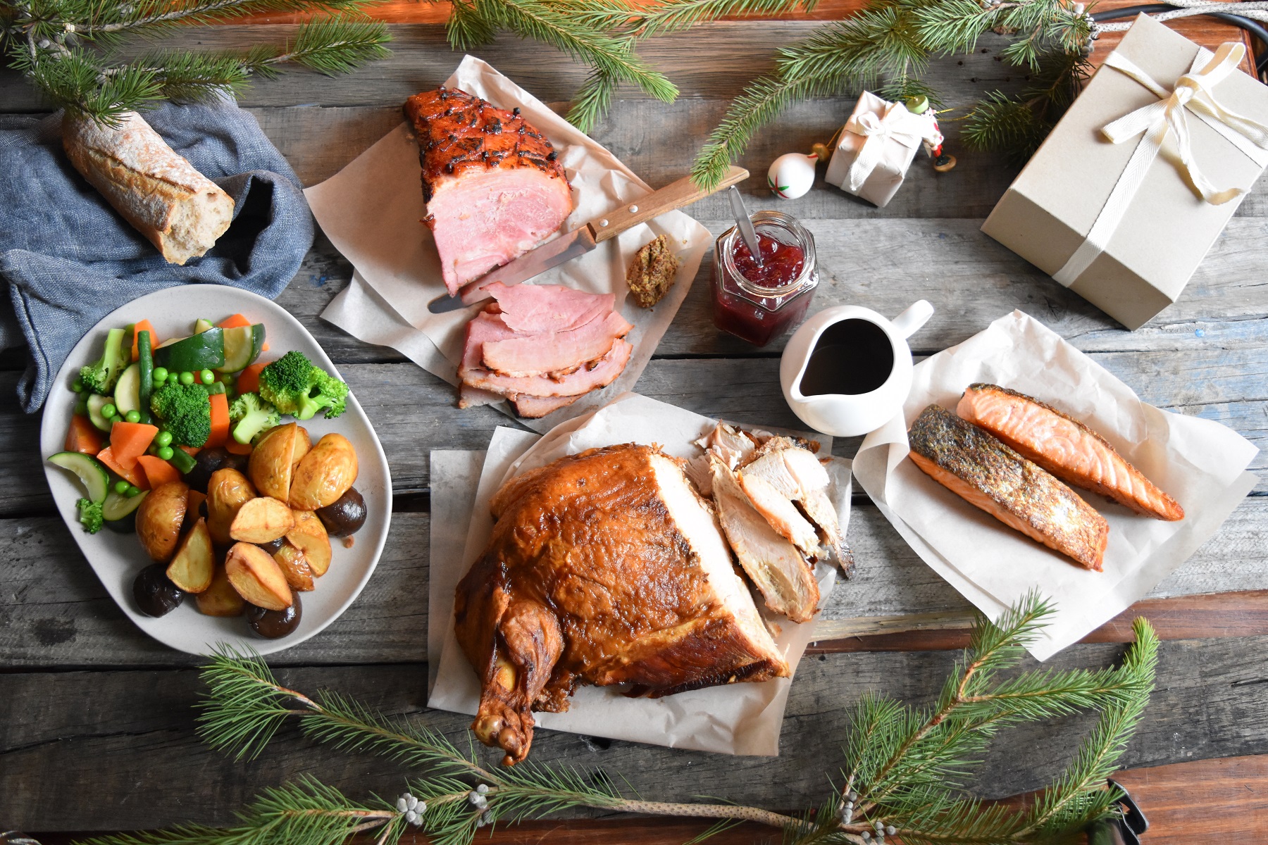 Christmas Ham and Christmas Turkey (1)